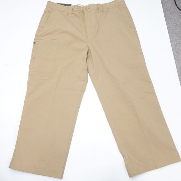 Weatherproof Pants Men's 38 X 32 Khaki Cotton Security Pockets Straight Leg - Picture 1 of 9